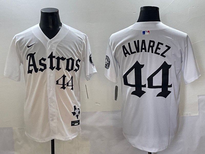 Men's Houston Astros Yordan Alvarez #44 White Jersey Men's Houston Astros Yordan Alvarez #44 White Jersey